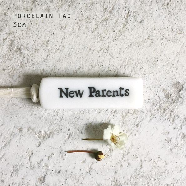 Πορσελάνινη ετικέτα - New parents 3εκ.