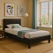 Κρεβάτι Nevil pakoworld 100x200 PU χρώμα μαύρο ματ