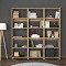 Βιβλιοθήκη Rabuku pakoworld σε oak  απόχρωση 146x22x160εκ