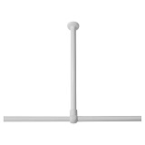 60 Ø 28 mm white στήριγμα οροφής για βραχίονα μπάνιου γωνιακό Sealskin