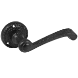 Roline Κ320 Πόμολο Πόρτας με Ροζέτα από Μέταλλο Μαύρο Φ52x110mm