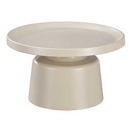 Τραπέζι σαλονιού Ginoze Inart μέταλλο σε cappuccino απόχρωση Φ70x38εκ
