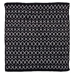 Boho 60x60 black πατάκι μπάνιου Sealskin