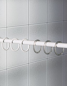 Clips 12 pcs white κρίκοι κουρτίνας μπάνιου Joybath