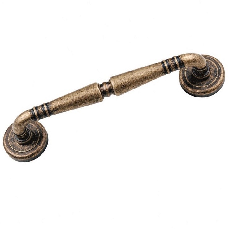 Roline Κ381 Λαβή Εξώπορτας από Ορείχαλκο Αντικέ με Kέντρα 202mm