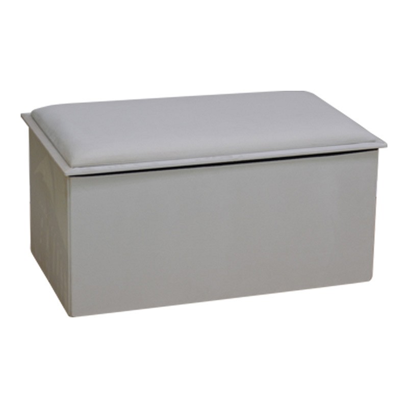 Σκαμπό-μπαούλο Koper pakoworld βελούδο σε μπεζ απόχρωση 76x38x38εκ