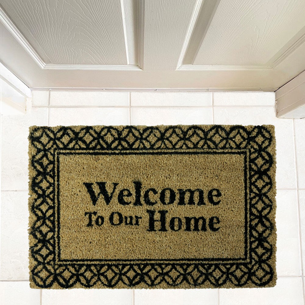 ΠΑΤΑΚΙ ΕΙΣΟΔΟΥ ΚΟΚΟΦΟΙΝΙΚΑ WELCOME TO OUR HOME SL8582 40X60