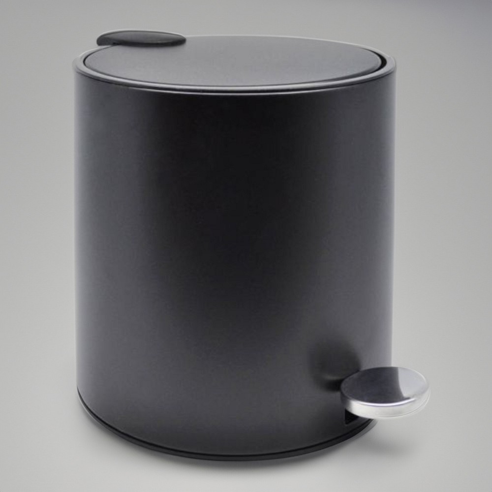 ΚΑΔΟΣ ΜΠΑΝΙΟΥ SOFT CLOSE 5LT SL411 ΜΑΥΡΟ INOX