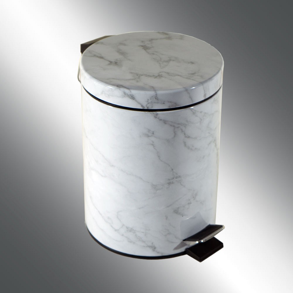 ΚΑΔΟΣ ΜΠΑΝΙΟΥ SOFT CLOSE 5LT SL535 ΜΑΡΜΑΡΟ ΑΣΠΡΟ