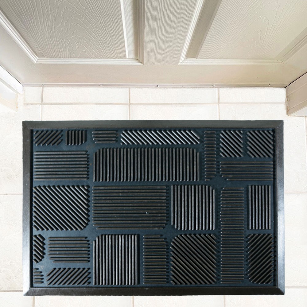 ΠΑΤΑΚΙ ΕΙΣΟΔΟΥ ΛΑΣΤΙΧΟ Vertical Lines Καφέ 40X60