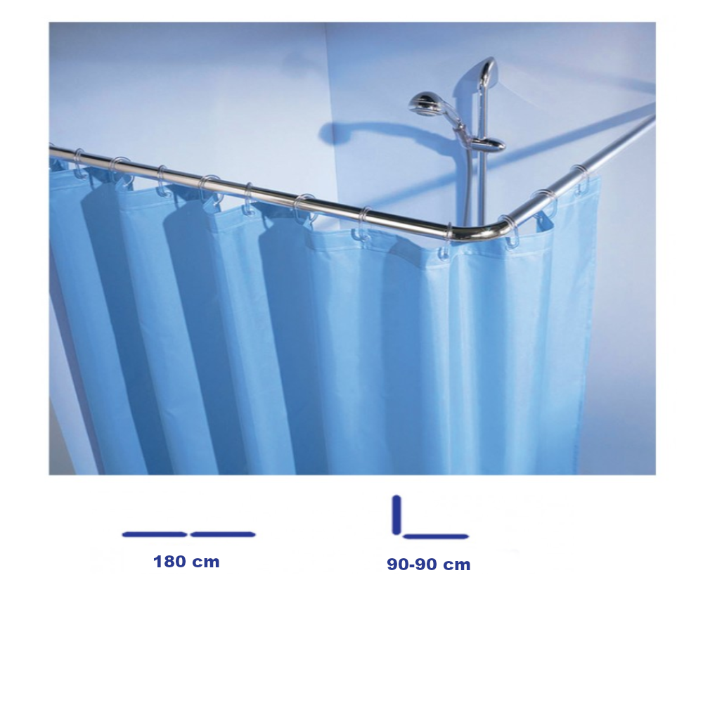 ΒΡΑΧΙΟΝΑΣ ΜΠΑΝΙΟΥ ΓΩΝΙΑΚΟΣ ΒΑΡΕΩΣ ΤΥΠΟΥ 90X90 CHROME