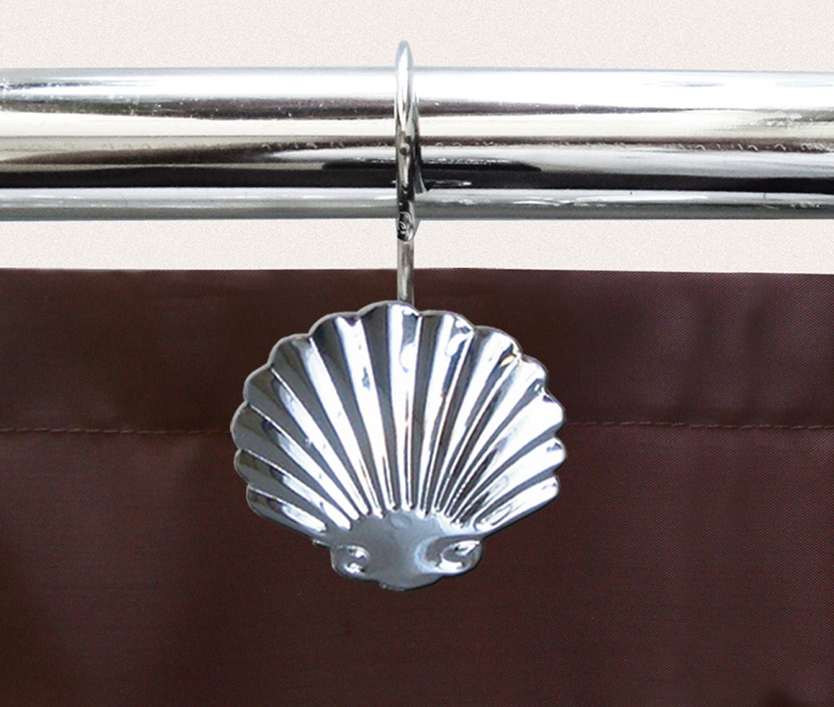 ΚΡΙΚΟΙ ΚΟΥΡΤΙΝΑΣ ΜΠΑΝΙΟΥ SHELL CHROME