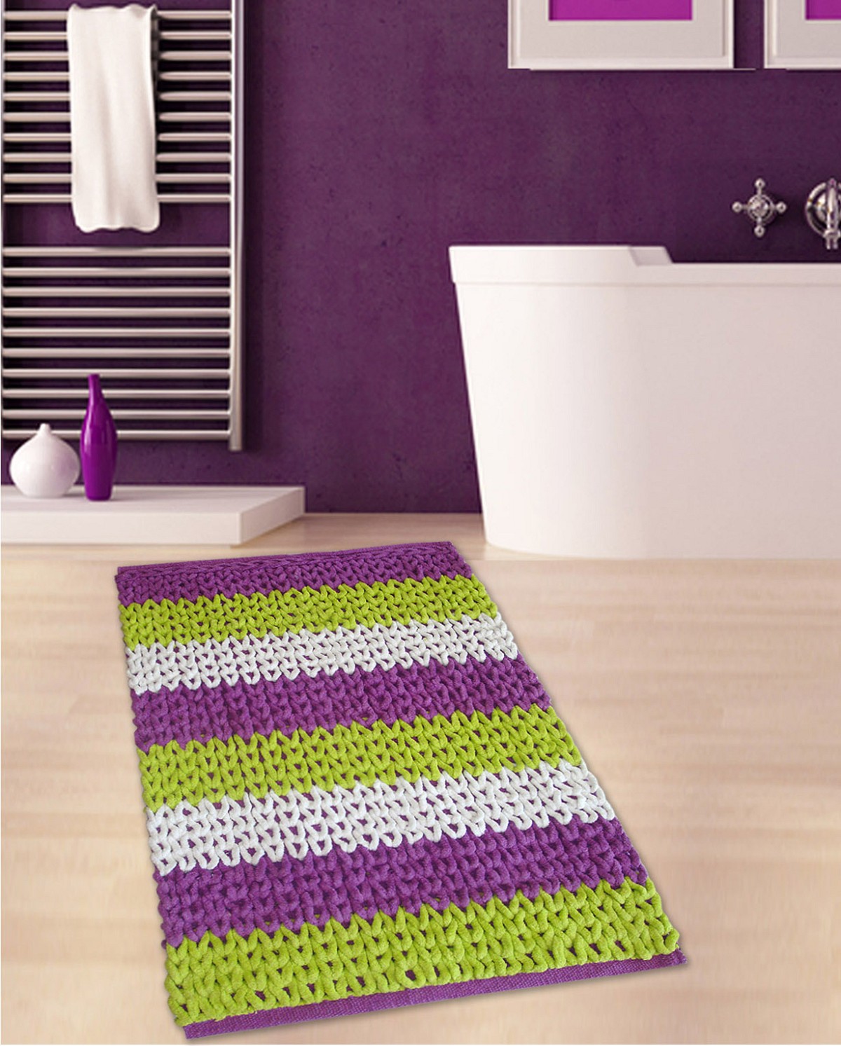 ΠΑΤΑΚΙ ΜΠΑΝΙΟΥ #2335 CHENILLE ΛΑΧΑΝΙ-ΜΩΒ 50X80