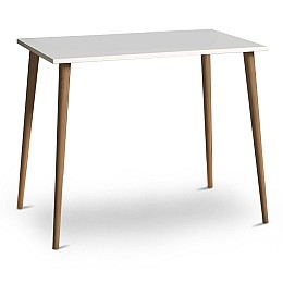 Γραφείο Fiona Megapap από μελαμίνη χρώμα λευκό 90x55x75εκ.