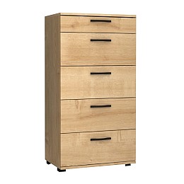 Συρταριέρα Helia Megapap χρώμα φυσικό οξιάς 60x44x108εκ.