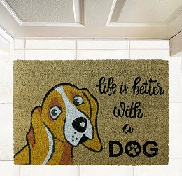 ΠΑΤΑΚΙ ΕΙΣΟΔΟΥ ΚΟΚΟΦΟΙΝΙΚΑ LIFEBETTERWITHDOG SL8623 40X60