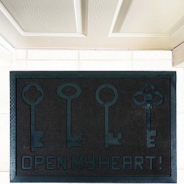ΠΑΤΑΚΙ ΕΙΣΟΔΟΥ HEART KEY ΜΠΕΖ 40Χ60
