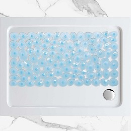 ΗΜΙΔΙΑΦΑΝΕΣ ΠΑΤΑΚΙ ΜΠΑΝΙΟΥ WETPEBBLES ΓΑΛΑΖΙΟ ΑΝΤΙΟΛΙΣΘΗΤΙΚΟ 40X70cm