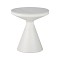 Βοηθητικά τραπέζια Coozlin Inart sintered stone σε απόχρωση λευκό μαρμάρου με λευκό μέταλλο