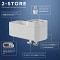 Tiger 2-Store Επιτοίχιο Ράφι με Θήκες και Κρεμάστρες 25 cm White 800375