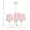 Φωτιστικό οροφής Ovana Megapap E27 μεταλλικό - υφασμάτινο τρίφωτο χρώμα ροζ 45x45x50εκ.