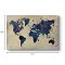 Πίνακας σε καμβά \"World Map\" Megapap ψηφιακής εκτύπωσης 125x80x3εκ.