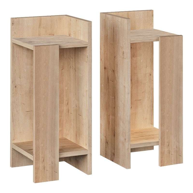 Κομοδίνο Elos Megapap σετ 2 τεμαχίων χρώμα sapphire oak 25x27x60εκ.