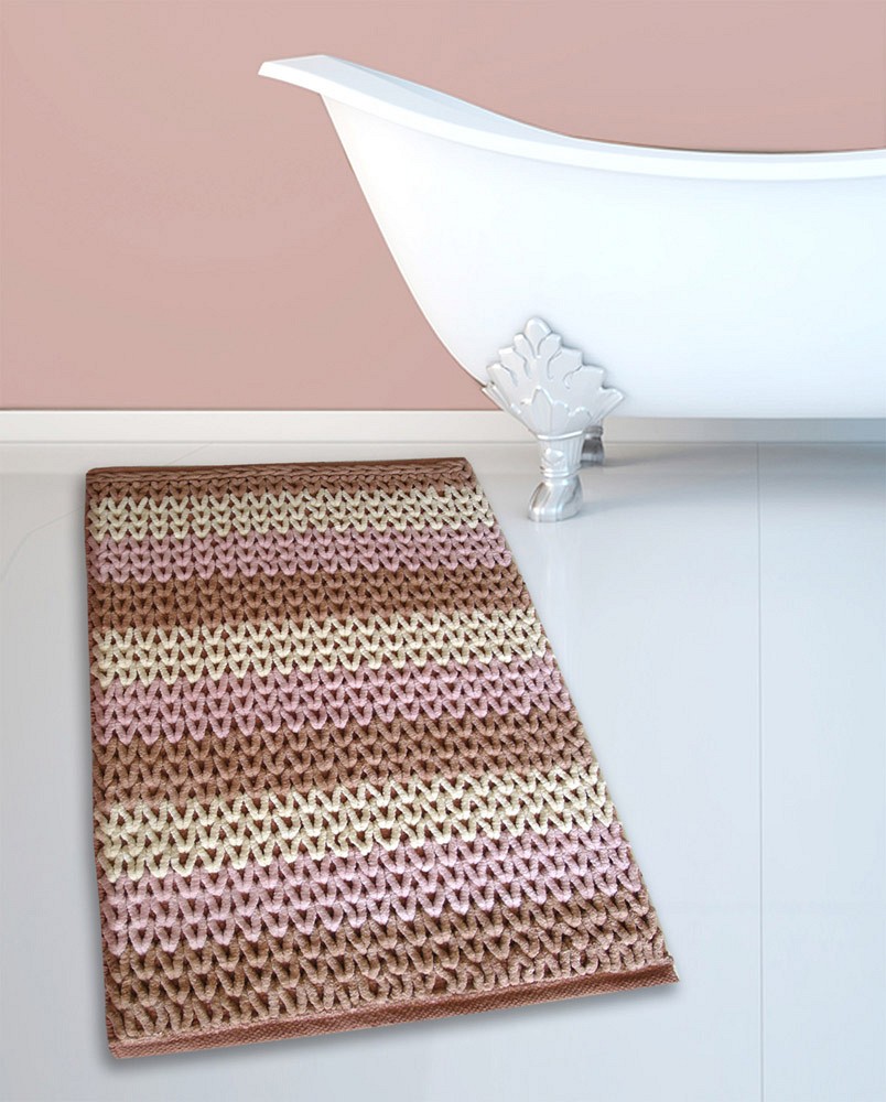 ΠΑΤΑΚΙ ΜΠΑΝΙΟΥ #2335 CHENILLE ΤΕΡΑΚΟΤΑ-ΡΟΖ 50X80