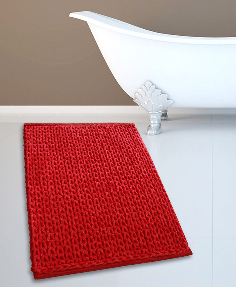 ΠΑΤΑΚΙ ΜΠΑΝΙΟΥ #2335 CHENILLE ΚΟΚΚΙΝΟ 50X80