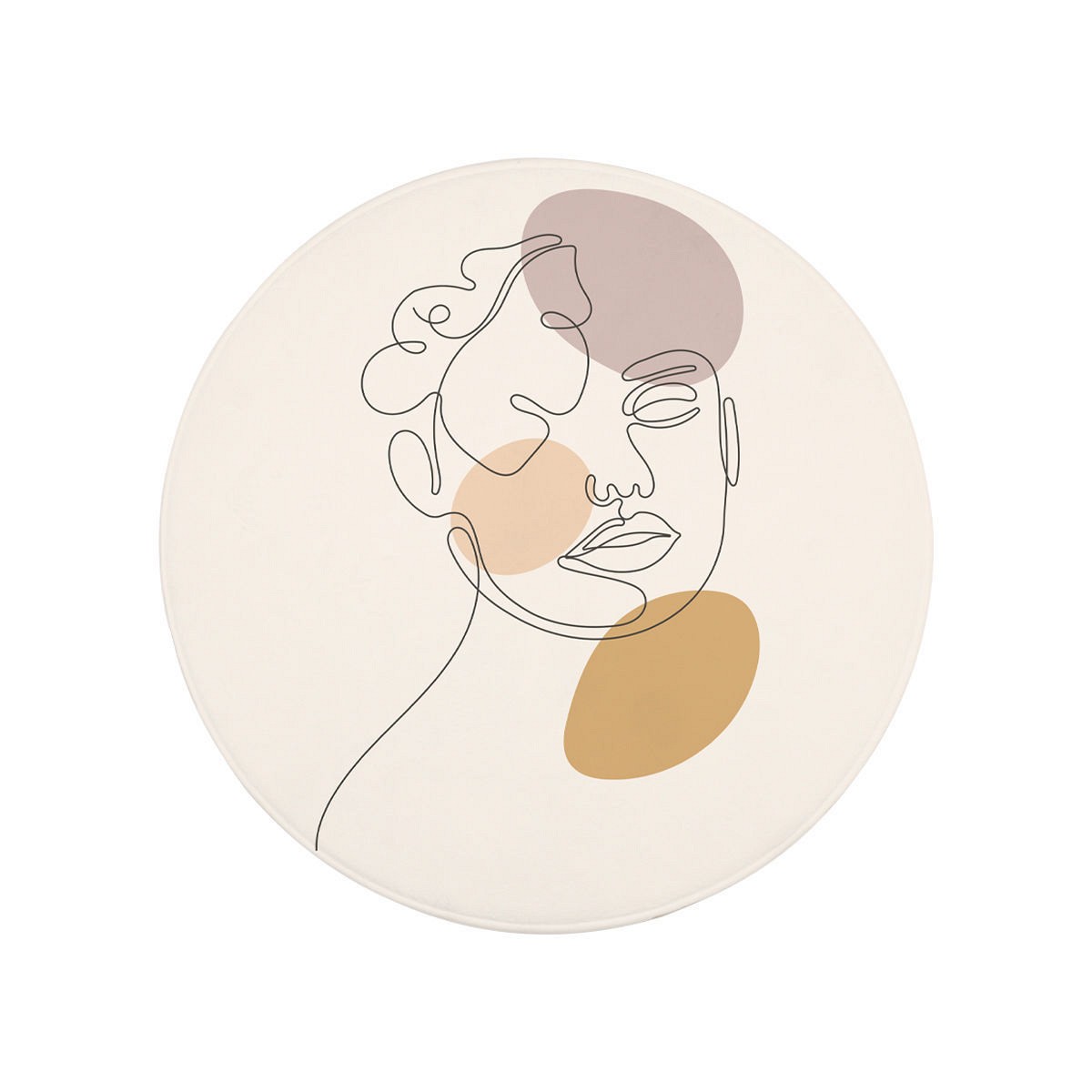 ESTIA ΤΑΠΕΤΟ ΜΠΑΝΙΟΥ LINE ART ΑΝΤΙΟΛΙΣΘΗΤΙΚΟ 80x80cm ΜΠΕΖ