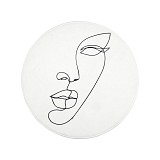 ESTIA ΤΑΠΕΤΟ ΜΠΑΝΙΟΥ LINE ART ΑΝΤΙΟΛΙΣΘΗΤΙΚΟ 80x80cm ΛΕΥΚΟ