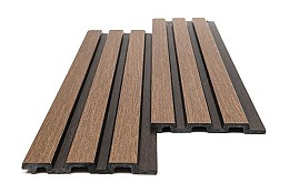 PS PANEL ΜΕ 3D ΠΗΧΑΚΙΑ 11 PIANO 12/122/2900mm GOLDEN OAK/D.BROWN NewPlan
