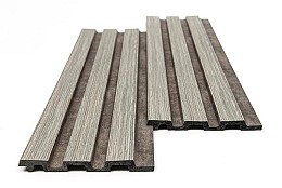 PS PANEL ΜΕ 3D ΠΗΧΑΚΙΑ 02/116 PIANO 12/122/2900mm GREY OAK/RUST NewPlan