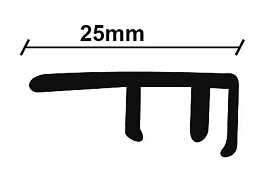 ΠΡΟΦΙΛ LAMINATE ΣΤΟΠ ΑΣΗΜΙ   25X2750mm NewPlan