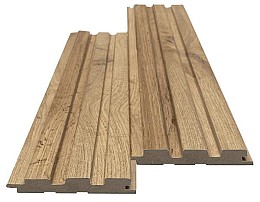 MDF PANEL ΜΕ 3D ΠΗΧΑΚΙΑ 508090 BEAT ST 16/119/2750mm PECAN NewPlan