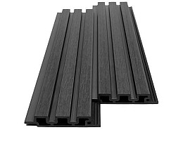 WPC PANEL 2ης ΓΕΝΙΑΣ ΜΕ 3D ΠΗΧΑΚΙΑ 25/147.5mm D.GREY 5570 NewPlan