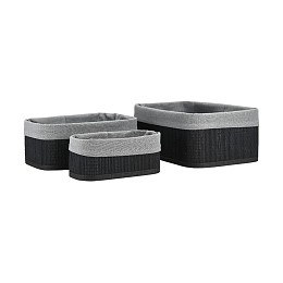 ESTIA ΚΑΛΑΘΙ ΟΡΓΑΝΩΣΗΣ BAMBOO ESSENTIALS ME ΕΠΕΝΔΥΣΗ ΣΕΤ 3ΤΕΜ. ΜΑΥΡΟ