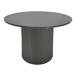 Τραπέζι Karulo pakoworld mdf σε μαύρη απόχρωση Φ120x76εκ