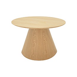 Τραπέζι σαλονιού Donda pakoworld mdf σε sonoma απόχρωση Φ80x45εκ