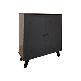 Παπουτσοθήκη-ντουλάπι Cathi pakoworld σε oak - anthracite απόχρωση 80x34x95εκ