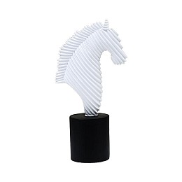 ΕΠΙΤΡΑΠΕΖΙΑ ΔΙΑΚΟΣΜΗΤΙΚΗ ΦΙΓΟΥΡΑ "Horse" Fylliana FL7245 ΛΕΥΚΟ ΧΡΩΜΑ 14x7x25εκ