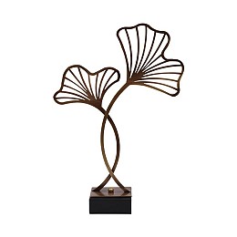 ΕΠΙΤΡΑΠΕΖΙΟ ΜΕΤΑΛΛΙΚΟ ΔΙΑΚΟΣΜΗΤΙΚΟ Fylliana Leafs ΜΠΡΟΝΖΕ ΧΡΩΜΑ 32x11x45εκ sls