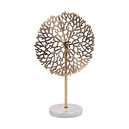 ΕΠΙΤΡΑΠΕΖΙΟ ΜΕΤΑΛΛΙΚΟ ΔΙΑΚΟΣΜΗΤΙΚΟ Fylliana Tree ΜΠΡΟΝΖΕ ΧΡΩΜΑ 24x12x38εκ sls
