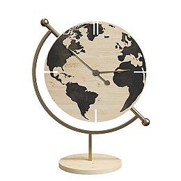 ΕΠΙΤΡΑΠΕΖΙΟ ΡΟΛΟΙ Fylliana "Globe" NATURE ΞΥΛΟ-ΜΕΤΑΛΛΟ 22.5x12x30.5εκ sls