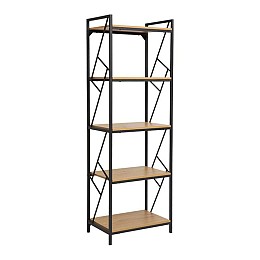 ΜΕΤΑΛΛΙΚΗ ΡΑΦΙΕΡΑ ΜΕ 5 ΡΑΦΙΑ Fylliana FL1616 SONOMA ΧΡΩΜΑ 60x40x180εκ