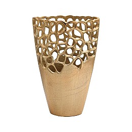ΜΕΤΑΛΛΙΚΟ ΒΑΖΟ Fylliana FL8852 ΧΡΥΣΟ ΧΡΩΜΑ 24x14x39εκ