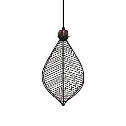 ΜΟΝΟΦΩΤΟ ΜΕΤΑΛΛΙΚΟ Fylliana Leaf COPPER ΧΡΩΜΑ  ΜΠΡΟΝΖΕ 21,5x15x39εκ