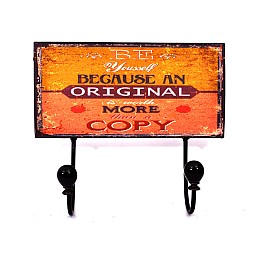 ΜΕΤΑΛΛΙΚΗ ΚΡΕΜΑΣΤΡΑ ΤΟΙΧΟΥ Fylliana 2 ΘΕΣΕΩΝ "ORIGINAL" ΠΟΡΤΟΚΑΛΙ 22*6.5*20 ZW16-589-615