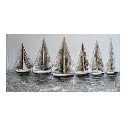 ΠΙΝΑΚΑΣ ΣΕ ΚΑΜΒΑ Fylliana FL0621 ΜΠΕΖ-ΚΑΦΕ 120x3x60εκ