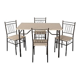 ΣΕΤ ΤΡΑΠΕΖΑΡΙΑΣ Fylliana 1125 SONOMA ΜΕ ΚΑΦΕ ΣΚΕΛΕΤΟ 112x72x75εκ